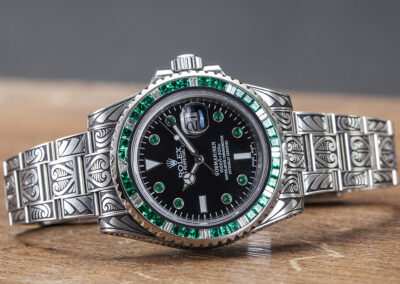 Hodinky Rolex Submariner s originální rytinou - Veronika Tesaříková | Rytec kovů