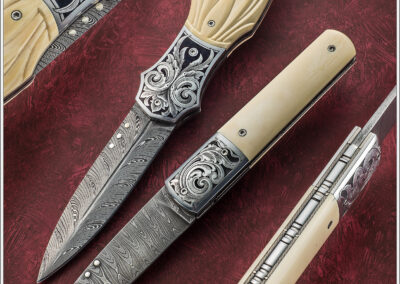 Nože s originálními rytinami - Veronika Tesaříková | Rytec kovů