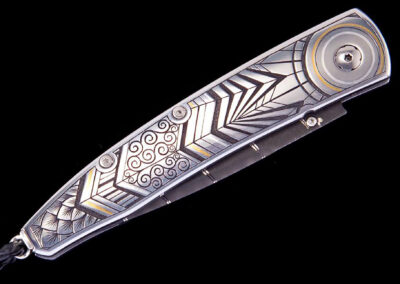 Nůž pro William Henry studio s originální rytinou - Veronika Tesaříková | Rytec kovů