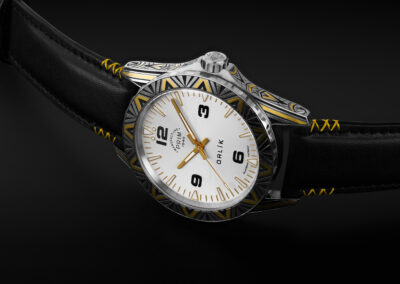 hodinky PRIM Orlík Art Deco s originální rytinou - Veronika Tesaříková | Rytec kovů