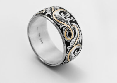 prsten s originální rytinou- Veronika Tesaříková | Rytec kovů
